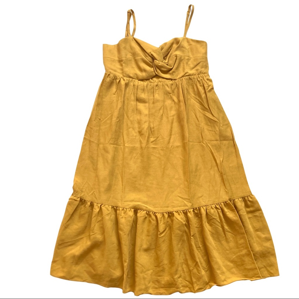 Midi Tiered Mustard Sundress NWOT Large